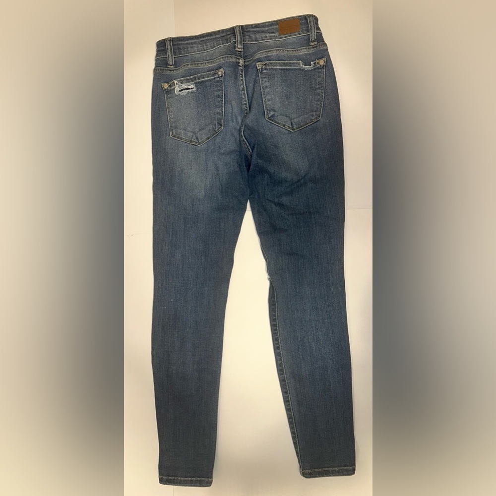 Judy Blue Colby Skinny Fit Distressed Destroyed Jeans Women’s Size 7/28 Mid-Rise - Picture 2 of 7